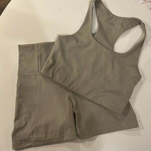 Girlfriend Collective Sage Green Workout Set